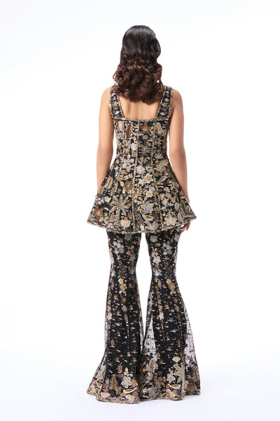 Petalmuse - Black tulle sharara