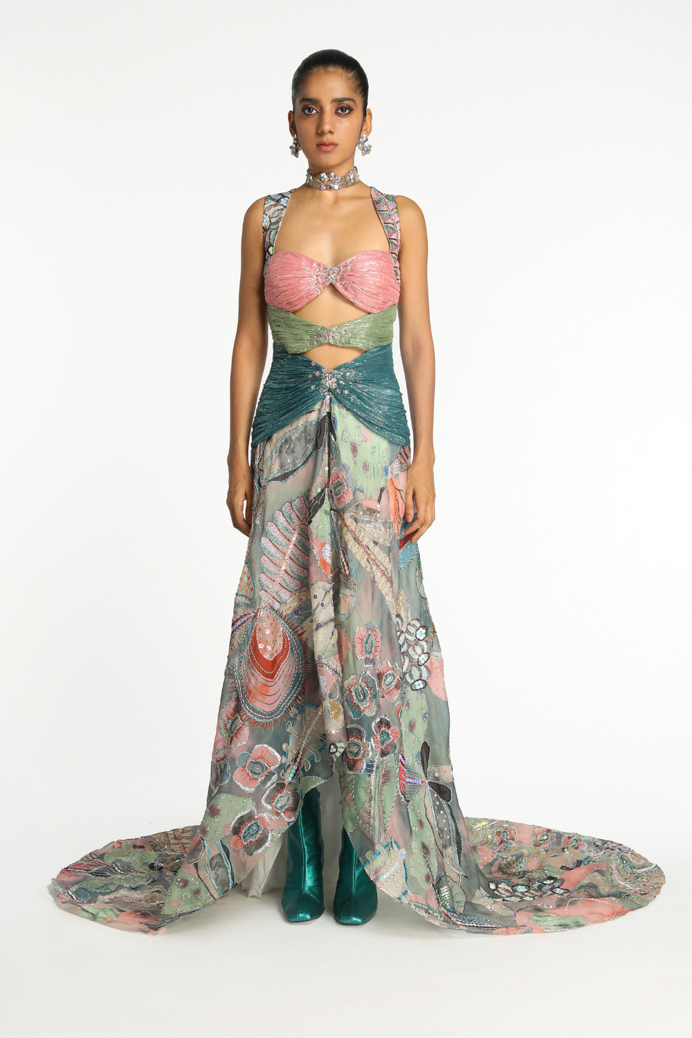 Enchante- Pop Aurora Organza Gown