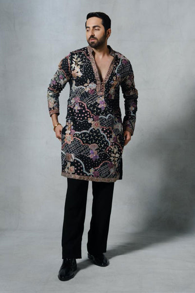 Ayushmann Khurrana in Bailora - Black Organza Kurta