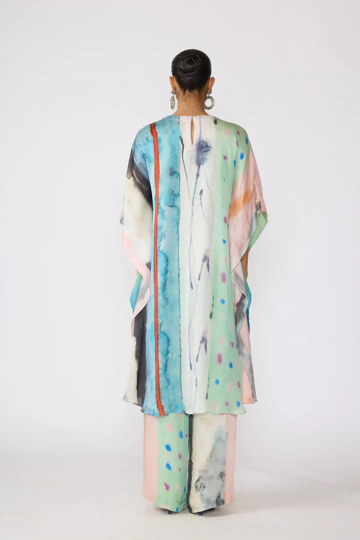Alera - Aurora Ombre Chiffon-Satin Kurta Set-RTS