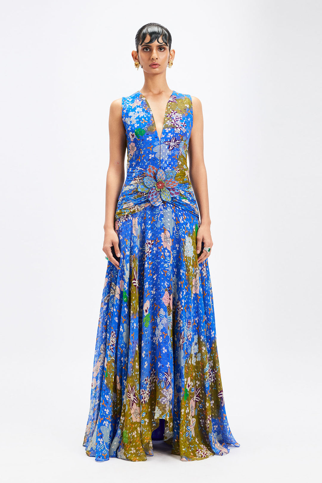 blue lurex dress Vintage Blue Lurex Wrap Dress