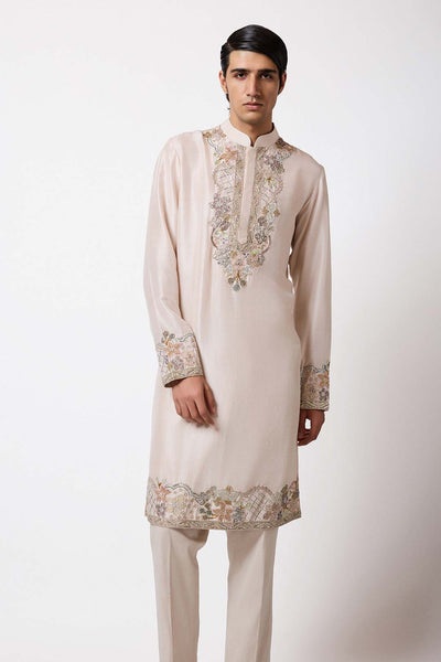 Aisha Rao scallop lehenga styled left side view