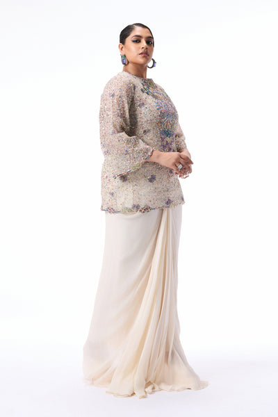 Fleurwild - ivory tulle & chiffon set