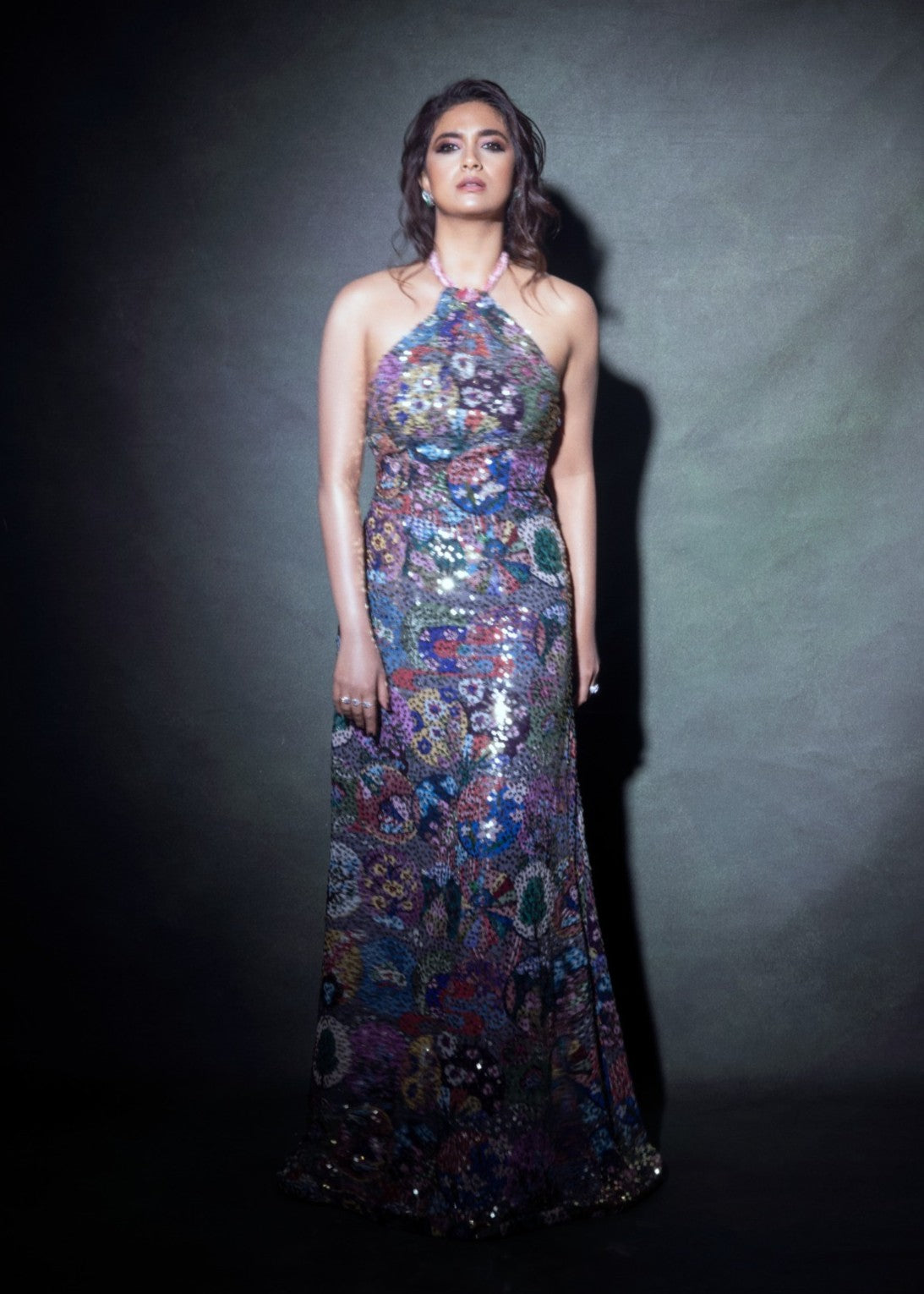 Keerthy Suresh In Bailen - Multicolour Sequin Circle Gown