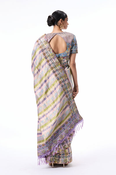 Spellrose - multicolour Banarasi silk saree