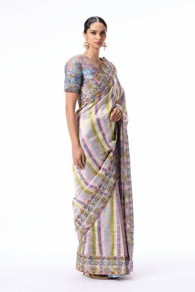 Spellrose - multicolour Banarasi silk saree