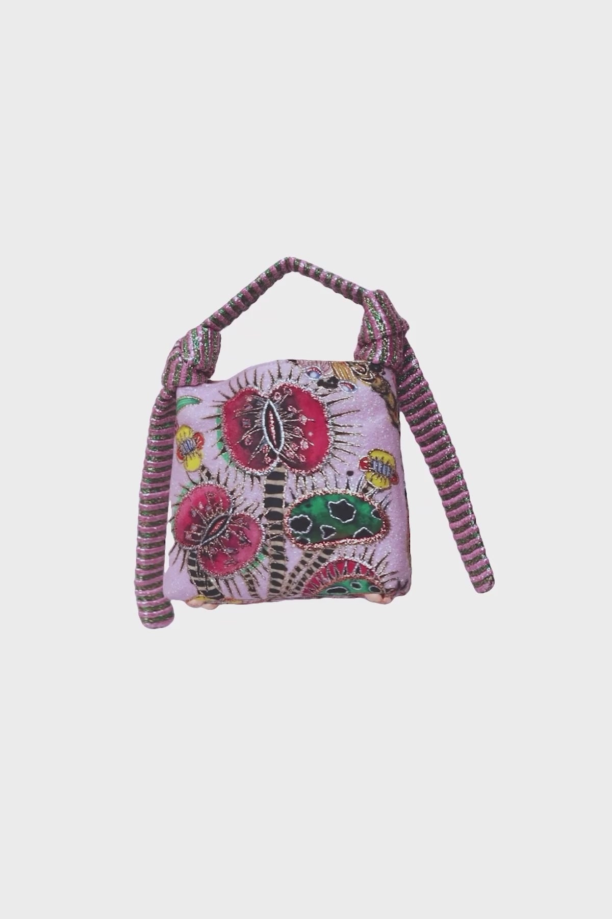 Violettine - Lilac Canvas Flap Bucket Bag