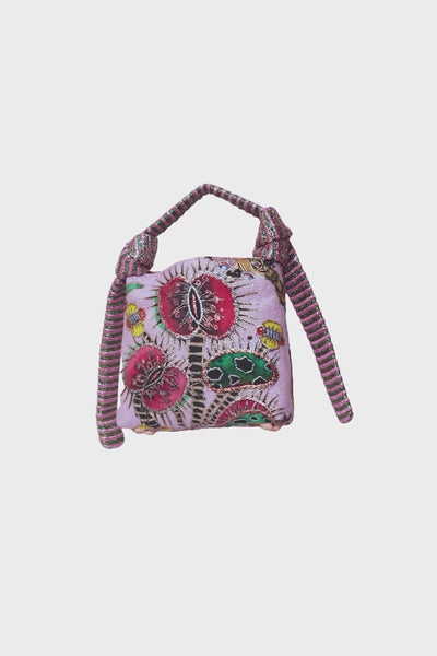 Violettine - Lilac Canvas Flap Bucket Bag