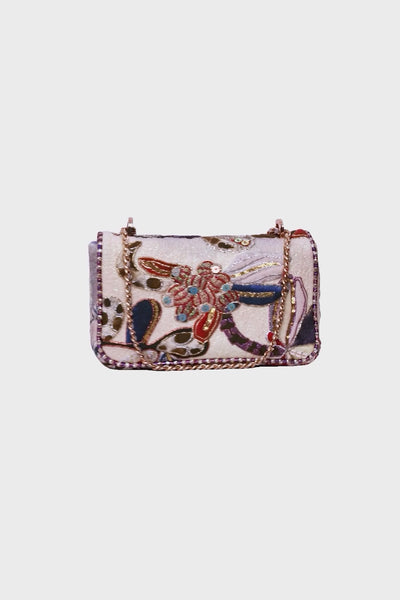 Allium - Mist Forest Canvas Quilted Baguette Bag