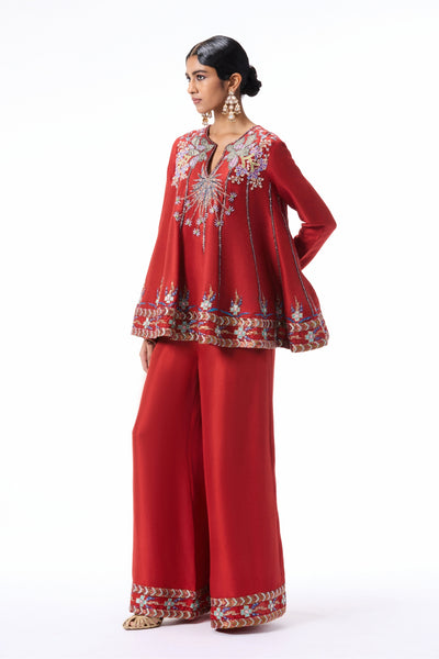 Etherbloom - rust dupion silk sharara