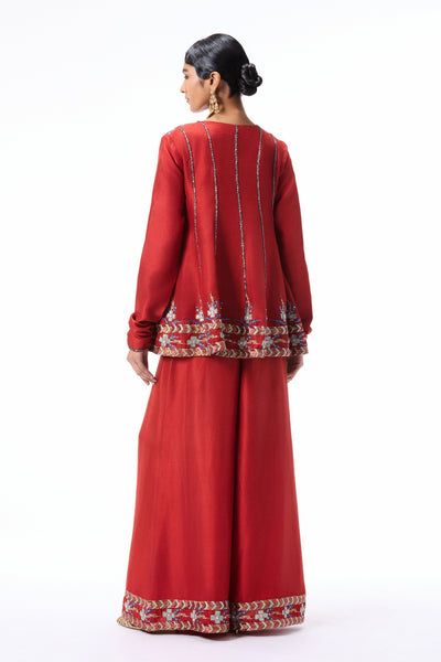 Etherbloom - rust dupion silk sharara