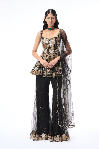 Petalune - Black tulle sharara