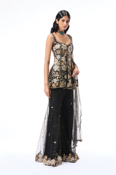 Petalune - Black tulle sharara