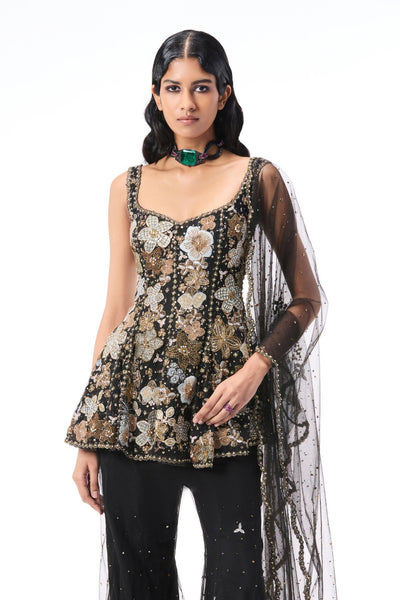 Petalune - Black tulle sharara