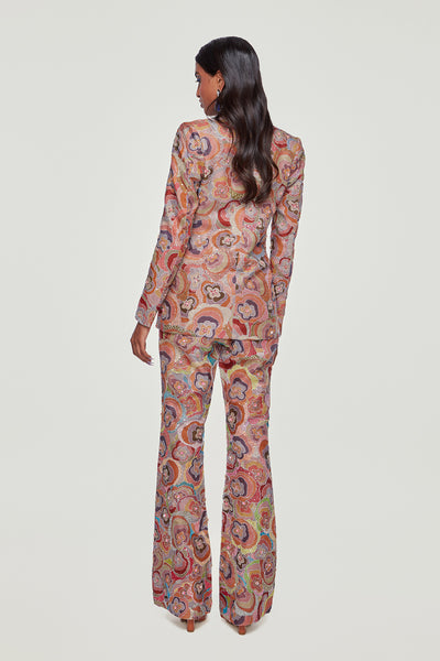 Divergence Rose Printed And Embellished Pantsuit